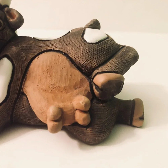 Vintage Hand Made Casals Bull Figurine Clay  Art 5.5 Inch Long Pottery Figure - Picture 4 of 16